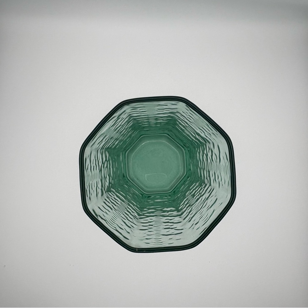 Vintage Libbey Facets Green Octagon Highball Tumbler Glass (Multiple Available!) - Picture 3 of 7